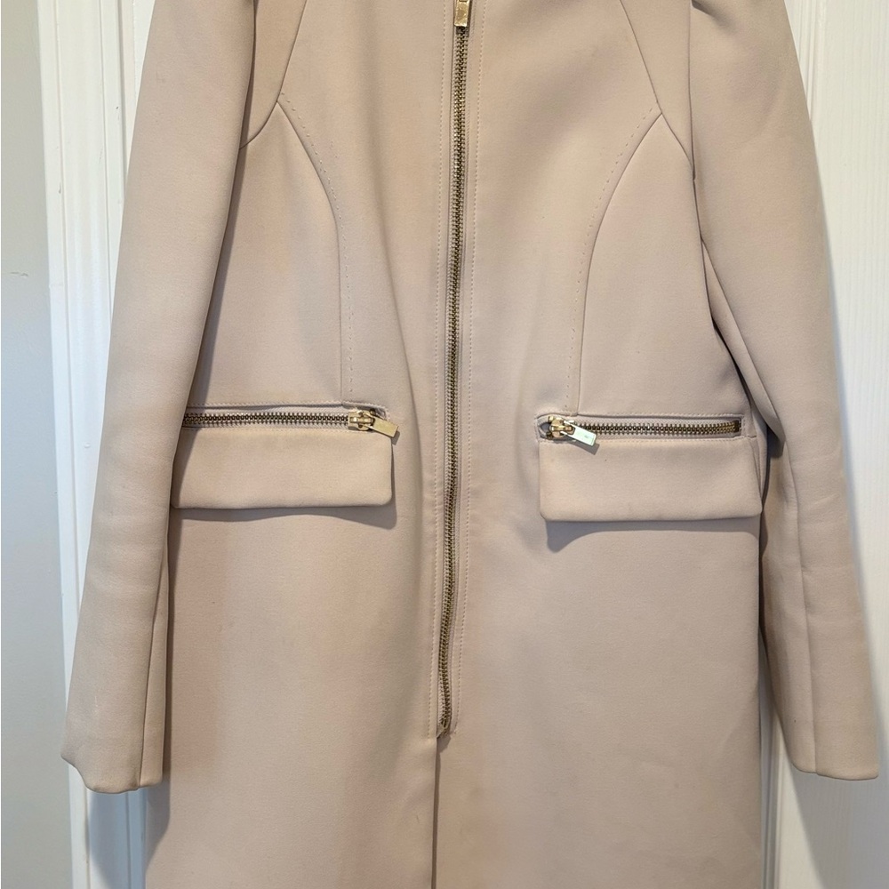 Cream/pinkish Coat Structured Modern Design